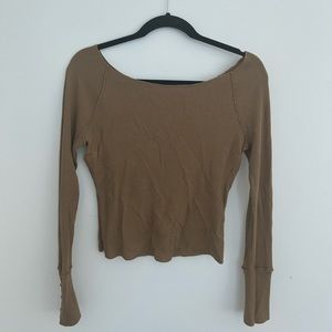 Free people long sleeve crop top